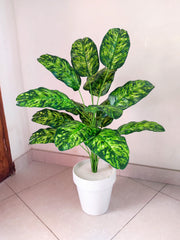 Unique Design Artificial Plant with Plastic Pot | 28-Inches