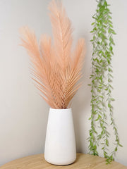 Artificial Large Pampas Bunch with Gypsum Pot | 24-Inches Tall
