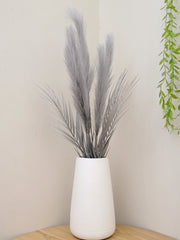 Artificial Large Pampas Bunch with Gypsum Pot | 24-Inches Tall