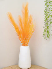Artificial Large Pampas Bunch with Gypsum Pot | 24-Inches Tall