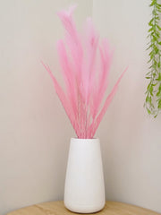 Artificial Large Pampas Bunch with Gypsum Pot | 24-Inches Tall