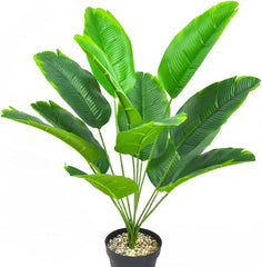 Artificial Baby Banana Plant with Plastic Pot | 28-Inch