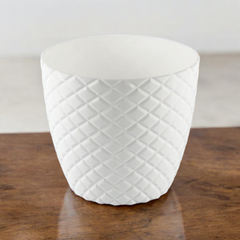 Fiber Rhombus Pattern Design Pot Only | 7 Inches