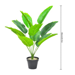 Artificial Baby Banana Plant with Plastic Pot | 28-Inch
