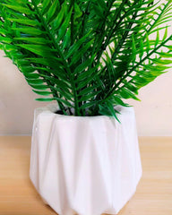 Ceramic Vase with Fern Plant - Height 16 inch