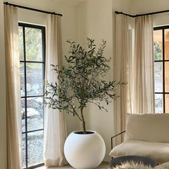 Round Fibre Pot - Plant Not Included