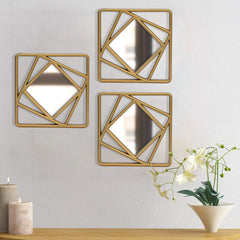 Geometric Wall Mirrors - Set of 3