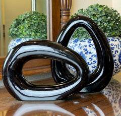 Ring Vase Set – Pack of 2 Ceramic Vases (8 & 10 Inch)