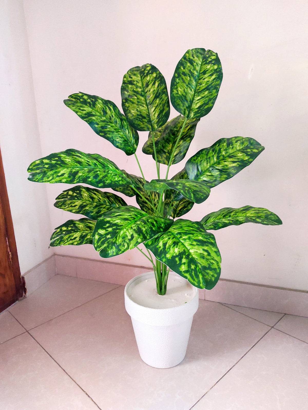 Unique Design Artificial Plant with Plastic Pot | 28-Inches