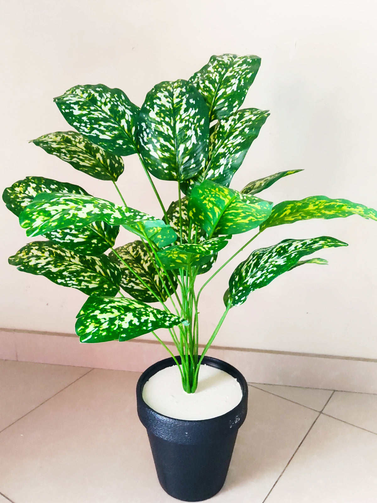 Unique Design Artificial Plant with Plastic Pot | 28-Inches
