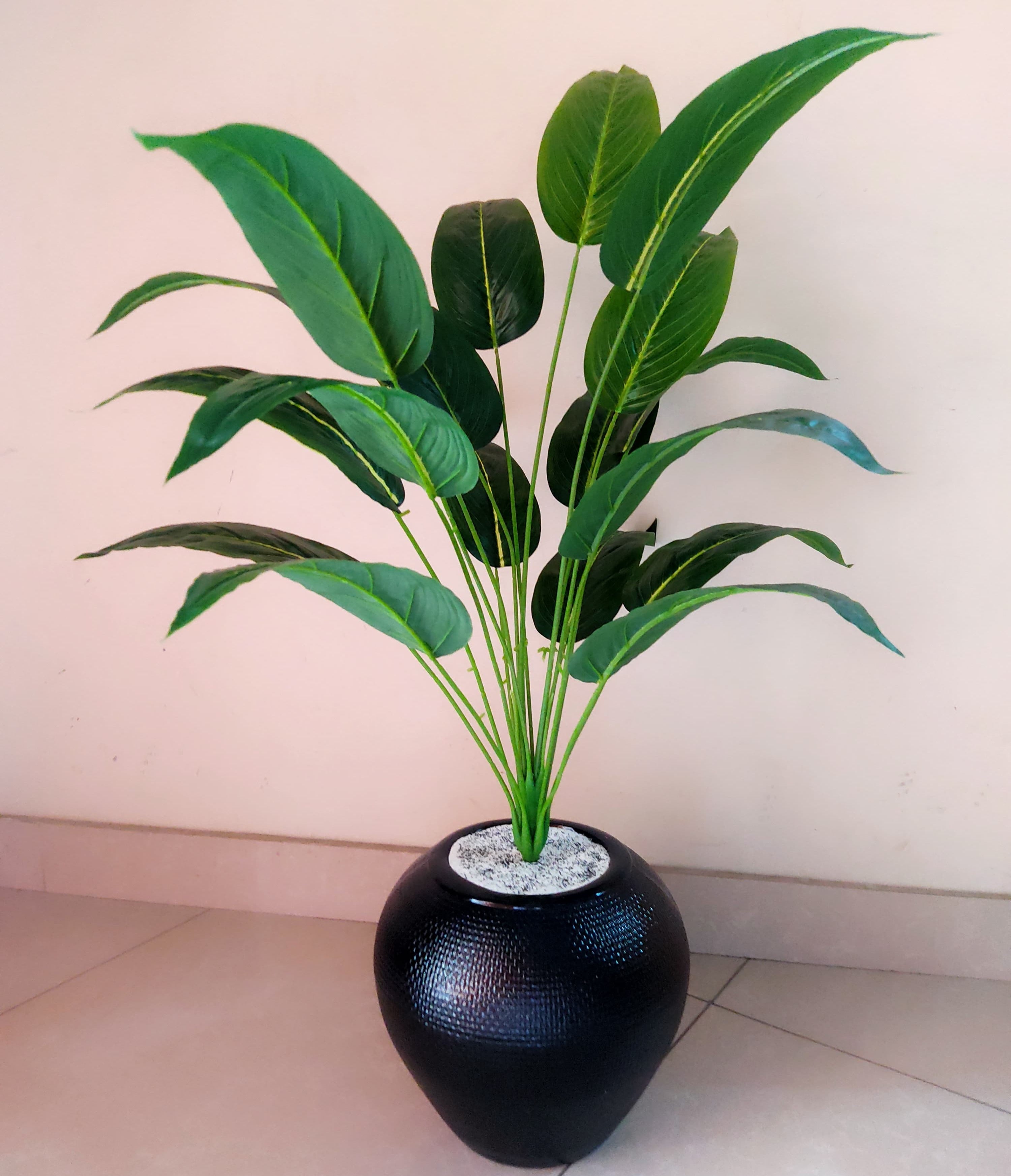 Artificial Bird of Paradise Plant with Pot - 3 Feet Height