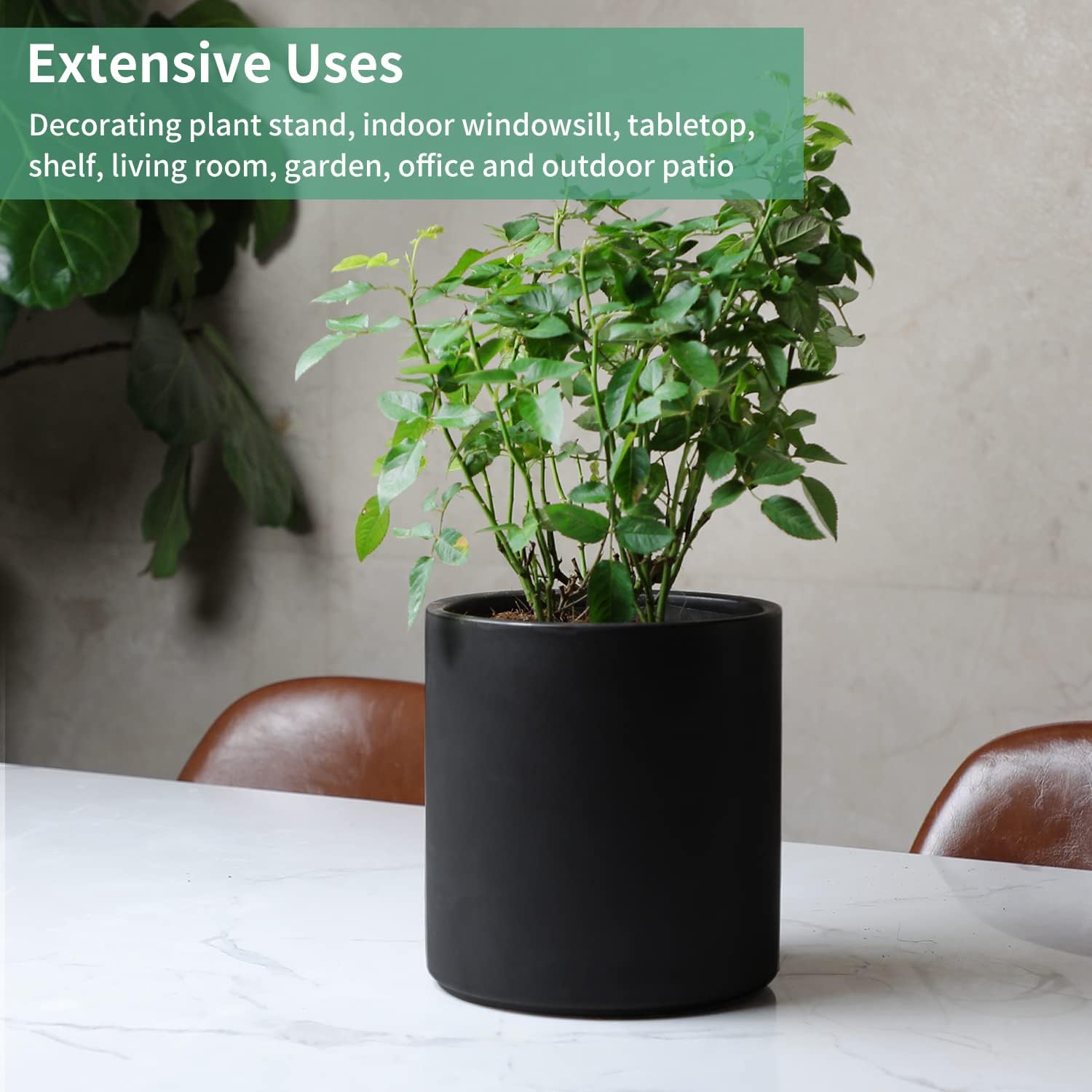Fiber Plain Design Pot Only | 7-Inche