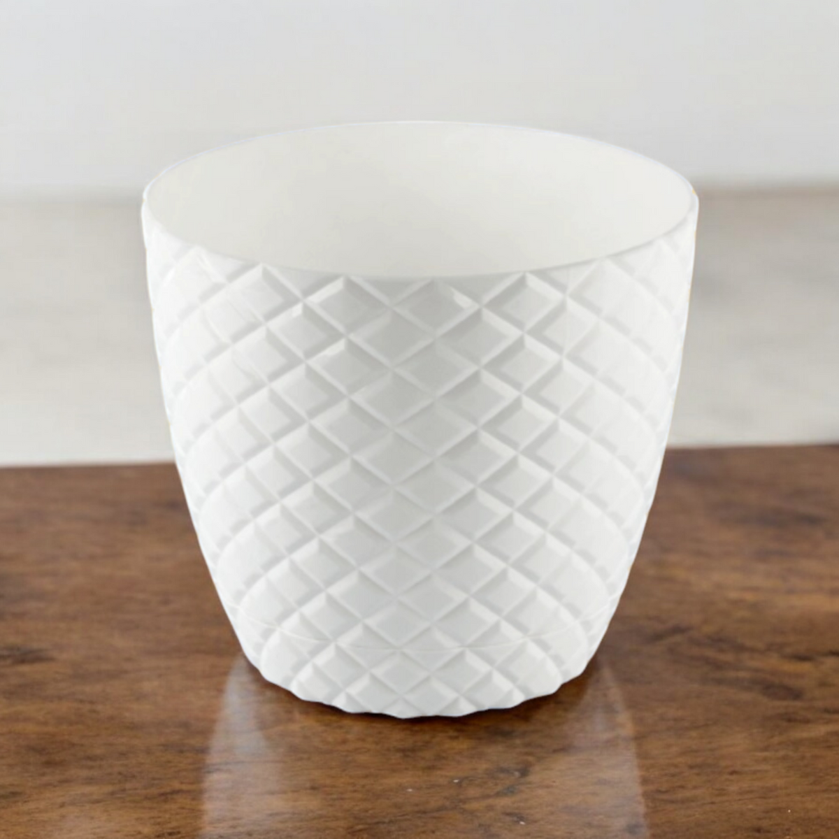 Fiber Rhombus Pattern Design Pot Only | 7 Inches