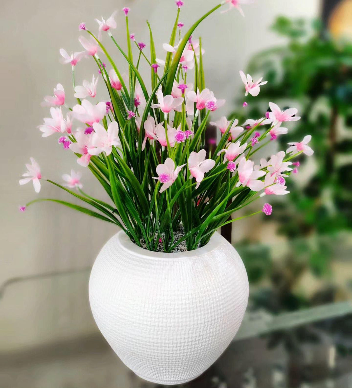 Stylish Vase with artificial flowers - Height around 18 inch